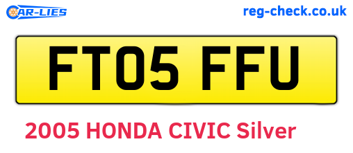 FT05FFU are the vehicle registration plates.