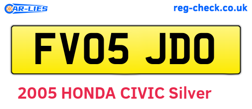 FV05JDO are the vehicle registration plates.