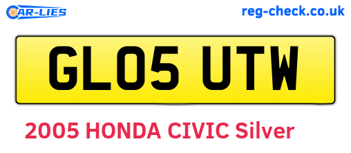 GL05UTW are the vehicle registration plates.