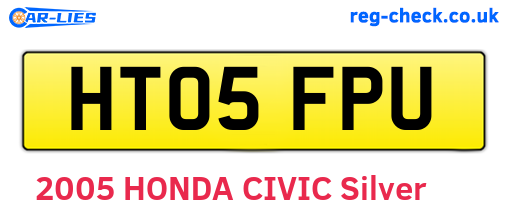 HT05FPU are the vehicle registration plates.