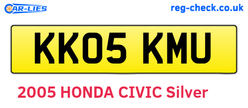 KK05KMU are the vehicle registration plates.