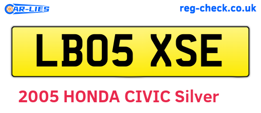 LB05XSE are the vehicle registration plates.