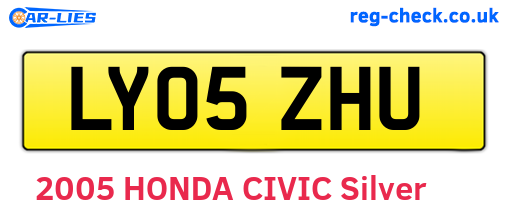 LY05ZHU are the vehicle registration plates.