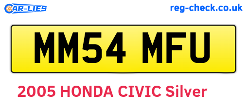 MM54MFU are the vehicle registration plates.