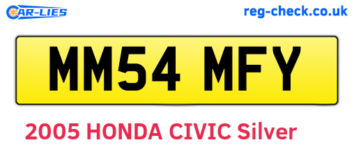 MM54MFY are the vehicle registration plates.