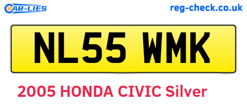 NL55WMK are the vehicle registration plates.