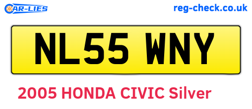 NL55WNY are the vehicle registration plates.