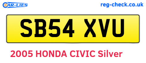 SB54XVU are the vehicle registration plates.