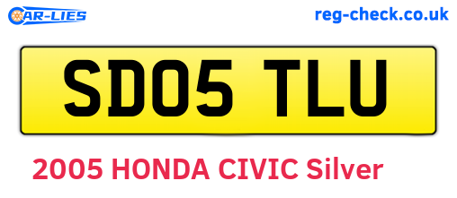 SD05TLU are the vehicle registration plates.