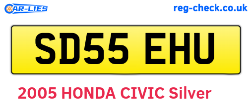 SD55EHU are the vehicle registration plates.