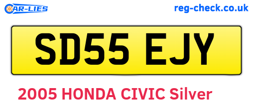 SD55EJY are the vehicle registration plates.