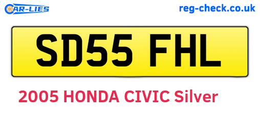 SD55FHL are the vehicle registration plates.