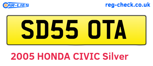 SD55OTA are the vehicle registration plates.