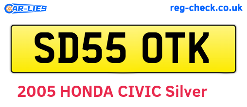 SD55OTK are the vehicle registration plates.