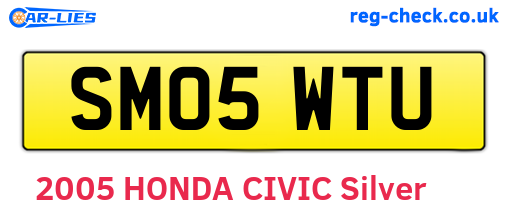 SM05WTU are the vehicle registration plates.