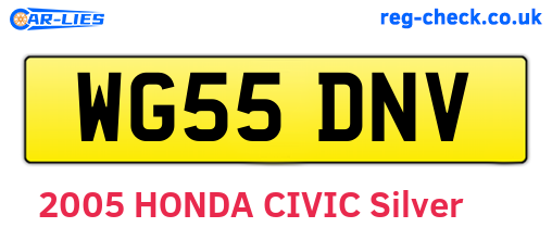 WG55DNV are the vehicle registration plates.