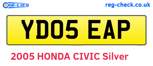 YD05EAP are the vehicle registration plates.
