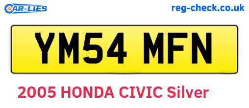 YM54MFN are the vehicle registration plates.