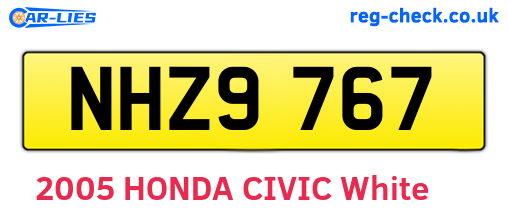 NHZ9767 are the vehicle registration plates.