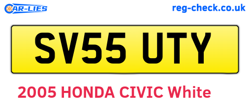 SV55UTY are the vehicle registration plates.