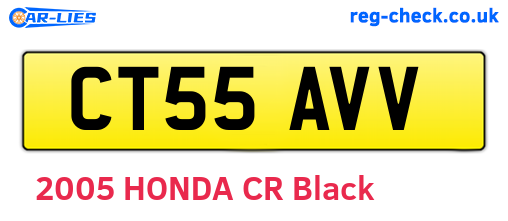 CT55AVV are the vehicle registration plates.