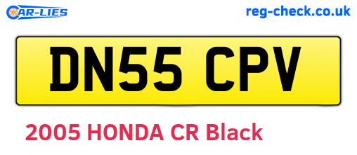 DN55CPV are the vehicle registration plates.