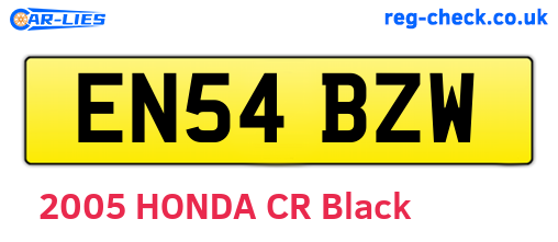 EN54BZW are the vehicle registration plates.