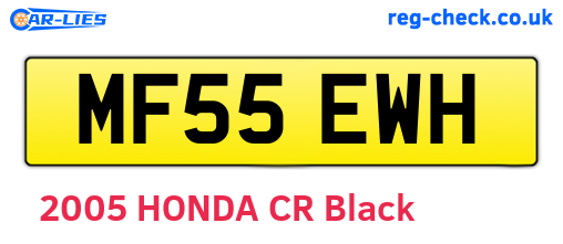MF55EWH are the vehicle registration plates.