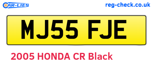 MJ55FJE are the vehicle registration plates.