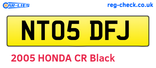 NT05DFJ are the vehicle registration plates.