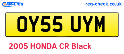 OY55UYM are the vehicle registration plates.
