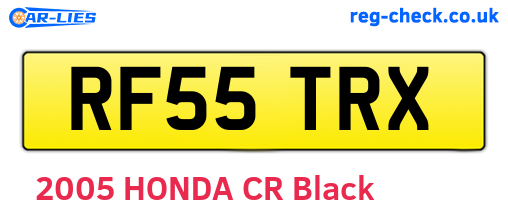 RF55TRX are the vehicle registration plates.