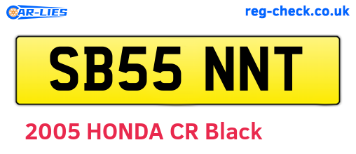 SB55NNT are the vehicle registration plates.