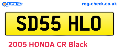 SD55HLO are the vehicle registration plates.