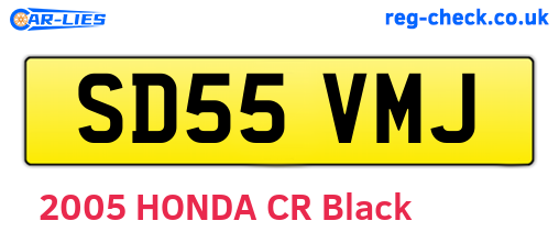 SD55VMJ are the vehicle registration plates.