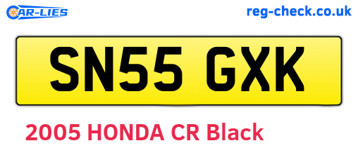 SN55GXK are the vehicle registration plates.