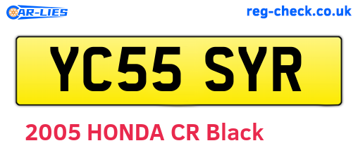 YC55SYR are the vehicle registration plates.