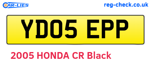 YD05EPP are the vehicle registration plates.