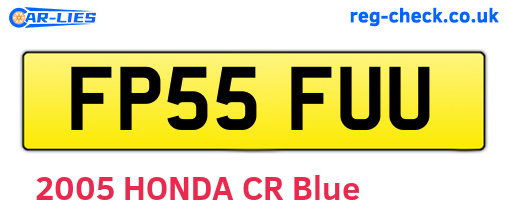 FP55FUU are the vehicle registration plates.