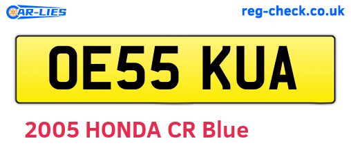 OE55KUA are the vehicle registration plates.