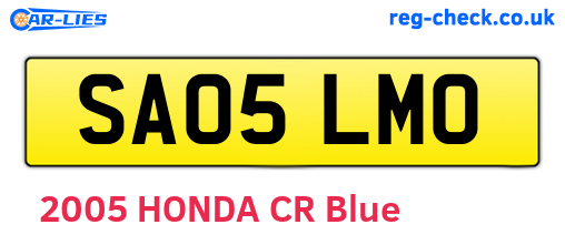 SA05LMO are the vehicle registration plates.