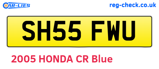 SH55FWU are the vehicle registration plates.