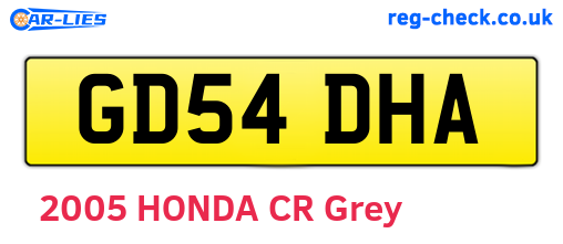 GD54DHA are the vehicle registration plates.