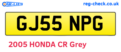 GJ55NPG are the vehicle registration plates.