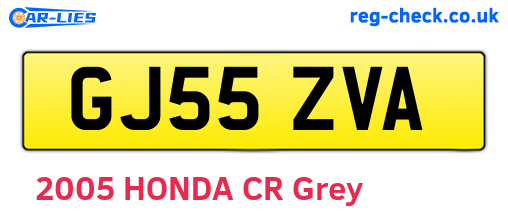 GJ55ZVA are the vehicle registration plates.