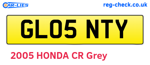 GL05NTY are the vehicle registration plates.