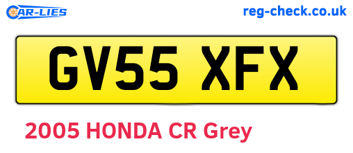 GV55XFX are the vehicle registration plates.