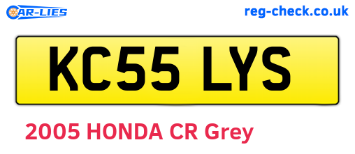 KC55LYS are the vehicle registration plates.