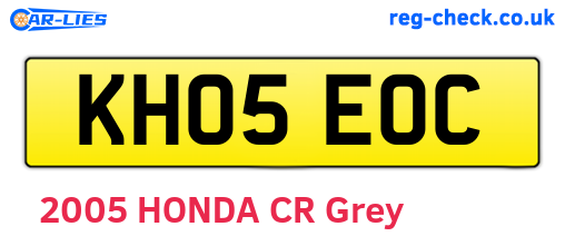 KH05EOC are the vehicle registration plates.