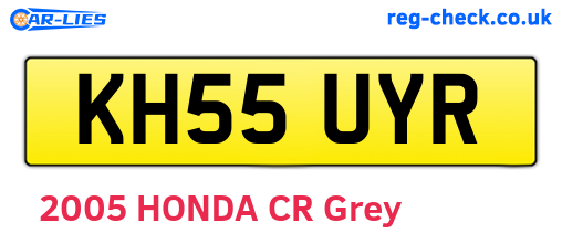 KH55UYR are the vehicle registration plates.